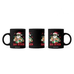 Cool Santa Six Seven Meme Christmas Coffee Mug Funny 67 Holiday Hand Sign with Hipster Vibes TS02 Print Your Wear
