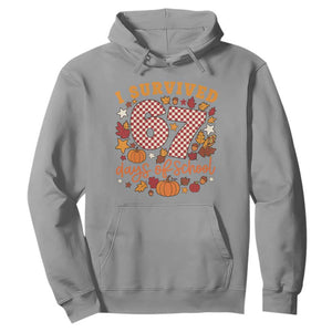I Survived 67 Days of School Hoodie Autumn Fall Leaves Back To School TS02 Sport Gray Print Your Wear