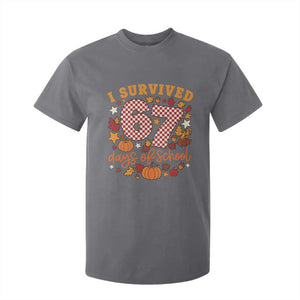 I Survived 67 Days of School T Shirt For Kid Autumn Fall Leaves Back To School TS02 Charcoal Print Your Wear