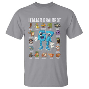Italian Brainrot 67 Meme T Shirt Funny Six Seven Absurdist Viral Chaoscore Internet Humor Addicts TS02 Sport Gray Print Your Wear