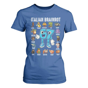 Italian Brainrot 67 Meme T Shirt For Women Funny Six Seven Absurdist Viral Chaoscore Internet Humor Addicts TS02 Royal Blue Print Your Wear