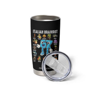 Italian Brainrot 67 Meme Tumbler Cup Funny Six Seven Absurdist Viral Chaoscore Internet Humor Addicts TS02 Print Your Wear