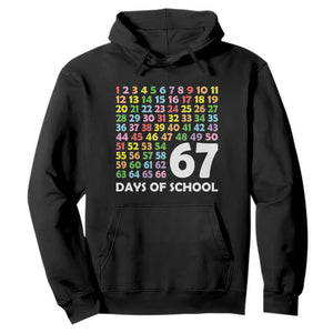 67 Days of School Hoodie Colorful Countdown Grid Milestone Classroom Fun TS02 Black Print Your Wear