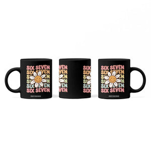 Six Seven Flower Power Coffee Mug Viral 67 Meme with Retro Daisy TS02 Print Your Wear