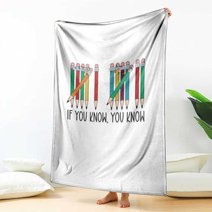 Funny 6 7 Pencil Humor Throw Blanket If You Know You Know Six Seven Joke TS02 Print Your Wear