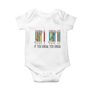 Funny 6 7 Pencil Humor Baby Onesie If You Know You Know Six Seven Joke TS02 White Print Your Wear