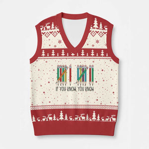 Funny 6 7 Pencil Humor V-Neck Knit Sweater Vest If You Know You Know Six Seven Joke TS02 Beige Red Print Your Wear