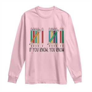 Funny 6 7 Pencil Humor Long Sleeve Shirt If You Know You Know Six Seven Joke TS02 Light Pink Print Your Wear