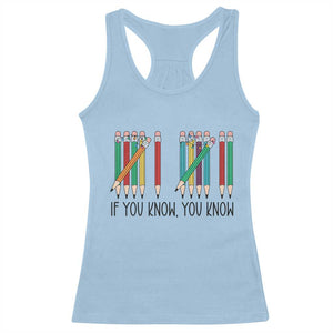 Funny 6 7 Pencil Humor Racerback Tank Top If You Know You Know Six Seven Joke TS02 Light Blue Print Your Wear