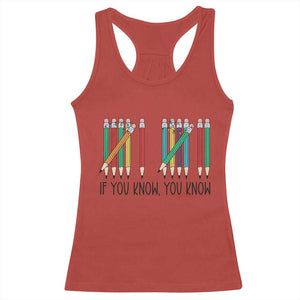 Funny 6 7 Pencil Humor Racerback Tank Top If You Know You Know Six Seven Joke TS02 Red Print Your Wear