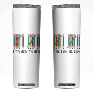 Funny 6 7 Pencil Humor Skinny Tumbler If You Know You Know Six Seven Joke TS02 White Print Your Wear