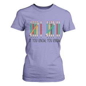 Funny 6 7 Pencil Humor T Shirt For Women If You Know You Know Six Seven Joke TS02 Violet Print Your Wear