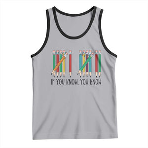 Funny 6 7 Pencil Humor Tank Top If You Know You Know Six Seven Joke TS02 Athletic Heather Black Print Your Wear