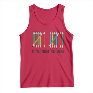 Funny 6 7 Pencil Humor Tank Top If You Know You Know Six Seven Joke TS02 Red Print Your Wear
