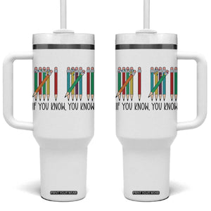 Funny 6 7 Pencil Humor Tumbler With Handle If You Know You Know Six Seven Joke TS02 One Size: 40 oz White Print Your Wear