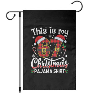 This Is My 67 Christmas Pajama Garden Flag Funny Six Seven Buffalo Plaid Sleep Shirt Hot Xmas TS02 Black Print Your Wear