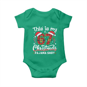 This Is My 67 Christmas Pajama Baby Onesie Funny Six Seven Buffalo Plaid Sleep Shirt Hot Xmas TS02 Irish Green Print Your Wear