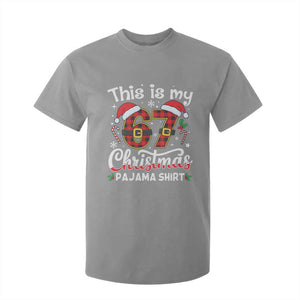 This Is My 67 Christmas Pajama T Shirt For Kid Funny Six Seven Buffalo Plaid Sleep Shirt Hot Xmas TS02 Sport Gray Print Your Wear