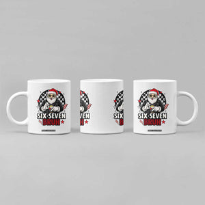 Six Seven Bruh Christmas Meme Coffee Mug Cool Santa 67 Hand Sign Street Style Vibes TS02 Print Your Wear