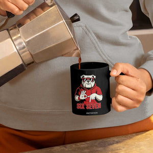 Six Seven Bulldog Meme Coffee Mug Funny 67 Mascot Signs Internet Brainrot Lover TS02 Print Your Wear