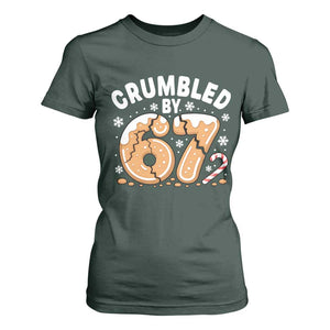 Crumbled by 67 T Shirt For Women Funny Gingerbread Christmas Meme Cookie Chaos TS02 Dark Forest Green Print Your Wear