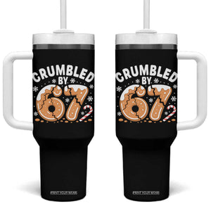 Crumbled by 67 Tumbler With Handle Funny Gingerbread Christmas Meme Cookie Chaos TS02 One Size: 40 oz Black Print Your Wear