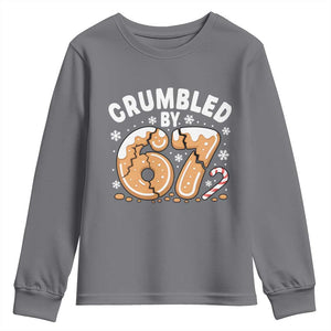 Crumbled by 67 Youth Sweatshirt Funny Gingerbread Christmas Meme Cookie Chaos TS02 Charcoal Print Your Wear