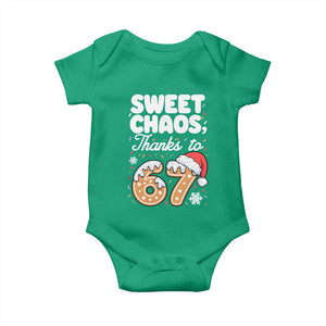 Sweet Chaos Thanks to 67 Baby Onesie Funny Christmas Cookie Meme with Sprinkles TS02 Irish Green Print Your Wear