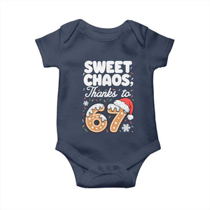 Sweet Chaos Thanks to 67 Baby Onesie Funny Christmas Cookie Meme with Sprinkles TS02 Navy Print Your Wear