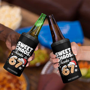 Sweet Chaos Thanks to 67 4 in 1 Can Cooler Tumbler Funny Christmas Cookie Meme with Sprinkles TS02 Print Your Wear