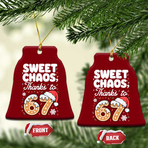 Sweet Chaos Thanks to 67 Ceramic Ornament Funny Christmas Cookie Meme with Sprinkles TS02 Print Your Wear