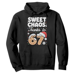 Sweet Chaos Thanks to 67 Hoodie Funny Christmas Cookie Meme with Sprinkles TS02 Black Print Your Wear