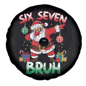 Six Seven Bruh Christmas Spare Tire Cover Funny Dabbing Santa 67 Meme Holiday Gag Gift TS02 Print Your Wear