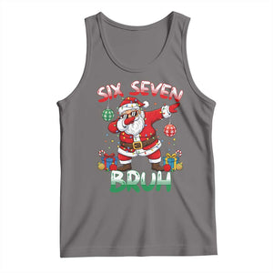 Six Seven Bruh Christmas Tank Top Funny Dabbing Santa 67 Meme Holiday Gag Gift TS02 Deep Heather Print Your Wear