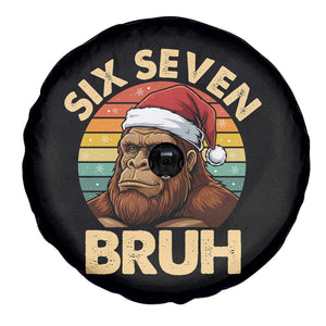 Six Seven Bruh Meme Christmas Bigfoot Spare Tire Cover 67 Sasquatch Santa Retro Holiday TS02 Print Your Wear