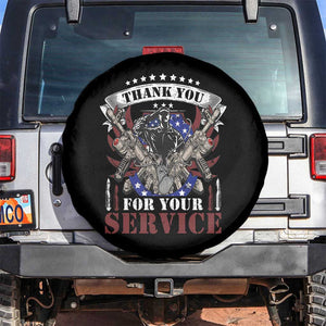 American Veteran Spare Tire Cover Thank You For Your Service Veterans Day Memorials Day Patriots TS02 No hole Black Print Your Wear