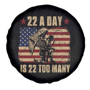 American Veteran Spare Tire Cover 22 A Day Is 22 Too Many Veteran Lives Matter Help Veterans TS02 Print Your Wear