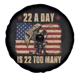 American Veteran Spare Tire Cover 22 A Day Is 22 Too Many Veteran Lives Matter Help Veterans TS02 Print Your Wear