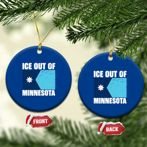 Ice Out Of Minnesota Ceramic Ornament State Flag Minneapolis Justice and Resistance TS02 1pc Blue Print Your Wear