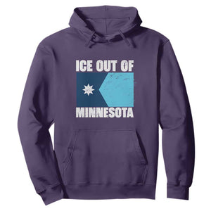 Ice Out Of Minnesota Hoodie State Flag Minneapolis Justice and Resistance TS02 Purple Print Your Wear