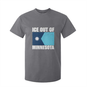 Ice Out Of Minnesota T Shirt For Kid State Flag Minneapolis Justice and Resistance TS02 Charcoal Print Your Wear