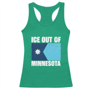 Ice Out Of Minnesota Racerback Tank Top State Flag Minneapolis Justice and Resistance TS02 Irish Green Print Your Wear