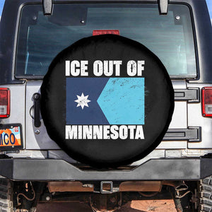 Ice Out Of Minnesota Spare Tire Cover State Flag Minneapolis Justice and Resistance TS02 No hole Black Print Your Wear
