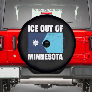 Ice Out Of Minnesota Spare Tire Cover State Flag Minneapolis Justice and Resistance TS02 Black Print Your Wear