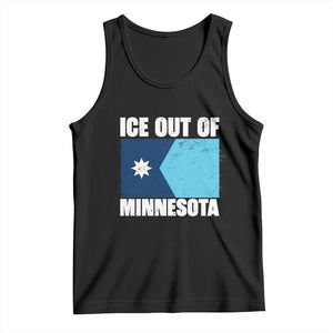 Ice Out Of Minnesota Tank Top State Flag Minneapolis Justice and Resistance TS02 Black Print Your Wear