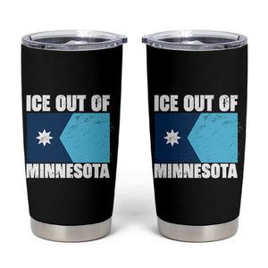 Ice Out Of Minnesota Tumbler Cup State Flag Minneapolis Justice and Resistance TS02 Black Print Your Wear