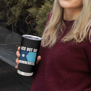 Ice Out Of Minnesota Tumbler Cup State Flag Minneapolis Justice and Resistance TS02 Print Your Wear