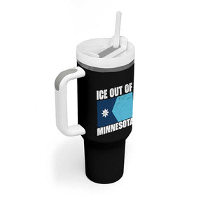 Ice Out Of Minnesota Tumbler With Handle State Flag Minneapolis Justice and Resistance TS02 Print Your Wear