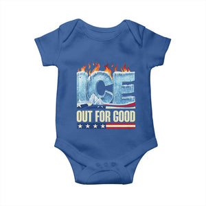 Ice Out For Good Patriotic Protest Baby Onesie Patriotic Burn Ice Justice Political Resistance TS02 Royal Blue Print Your Wear