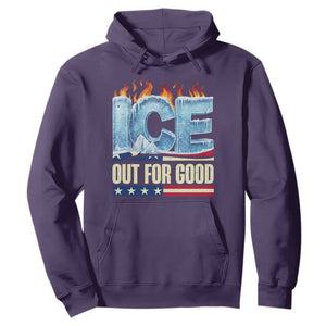 Ice Out For Good Patriotic Protest Hoodie Patriotic Burn Ice Justice Political Resistance TS02 Purple Print Your Wear